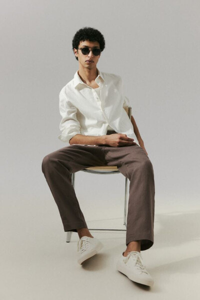 Regular Fit Linen Pants