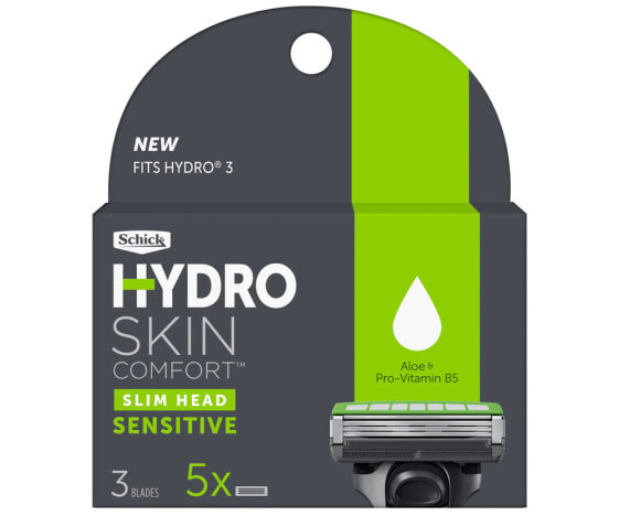 Schick Hydro 3 Skin Comfort Sensitive Razor Refill  Гелевые картриджи для мужских бритв  5 шт