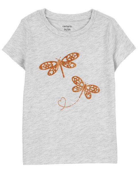 Toddler Glitter Dragonfly Graphic Tee 4T