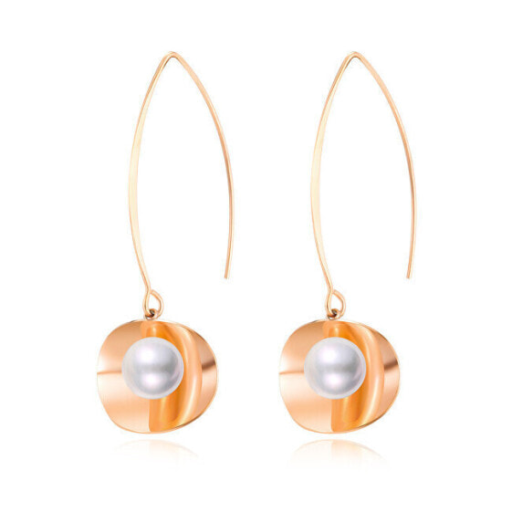 Bronze earrings with pearl VGE570