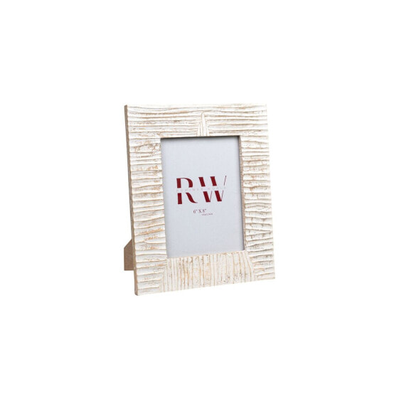 Photo frame Romimex White Mango wood MDF Wood 2 x 20 x 15 cm