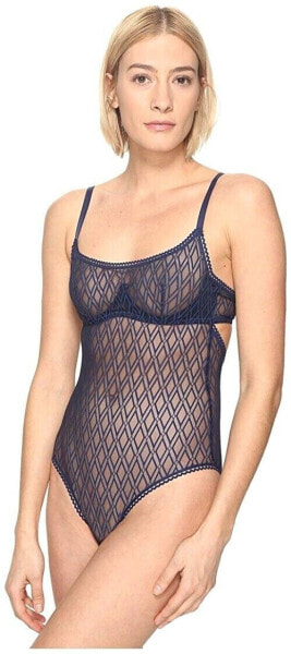 Else 168545 Womens Baklava Underwire Cup Bodysuit Midnight Size X-Small