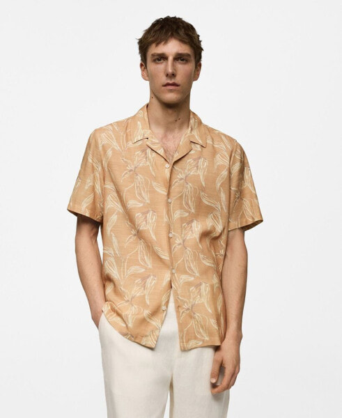 Men's Printed Fluid Regular-Fit Shirt