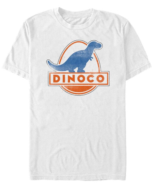 Disney Pixar Men's Cars Iconic DINOCO Gas Station Logo Short Sleeve T-Shirt