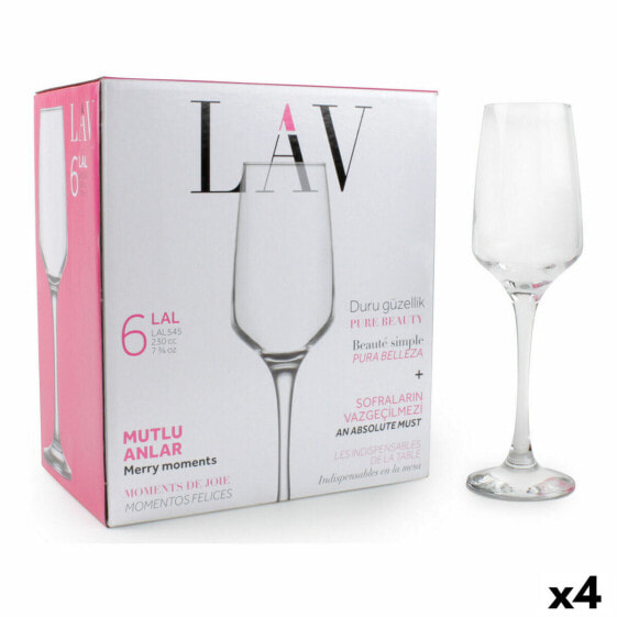 Набор рюмок для шампанского LAV Lal 6 Предметов (4 штуки) (6 pcs)