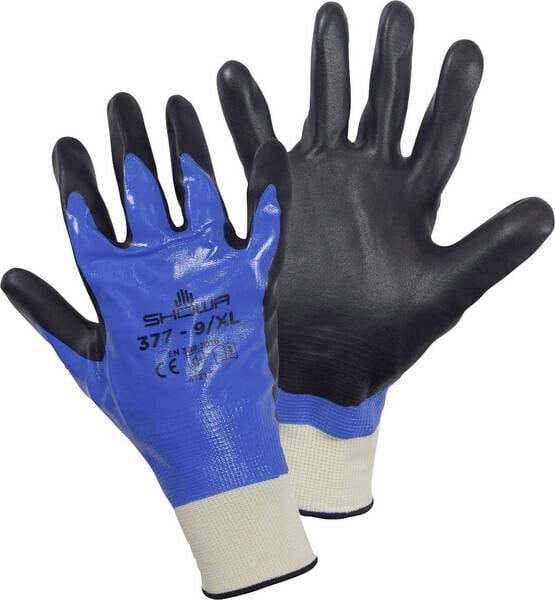 Showa 4703 XL - Workshop gloves - Black - Blue - German - XL - Nitril - Nylon - Polyester