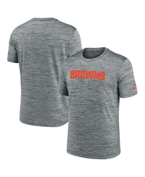 Men's Gray Cleveland Browns Velocity Performance T-shirt