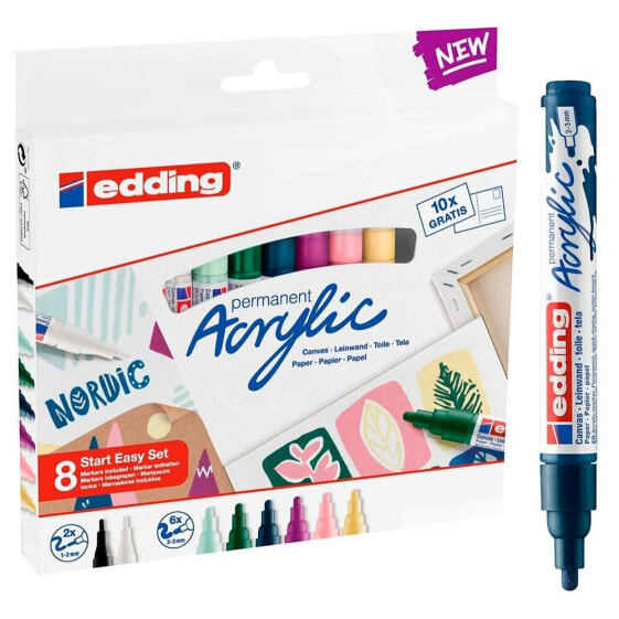 Фломастеры акриловые EDDING Pack 8 Colors Markers