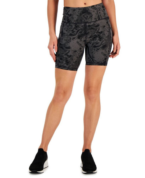 Women's Printed High-Rise Biker Shorts, Created for Macy's