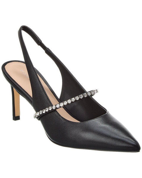 Stuart Weitzman Crystalline 75 Leather Slingback Pump Women's