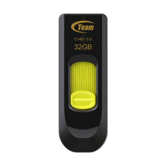 Team Group C145 - 32 GB - USB Type-A - 3.2 Gen 1 (3.1 Gen 1) - Slide - 5 g - Black - Yellow