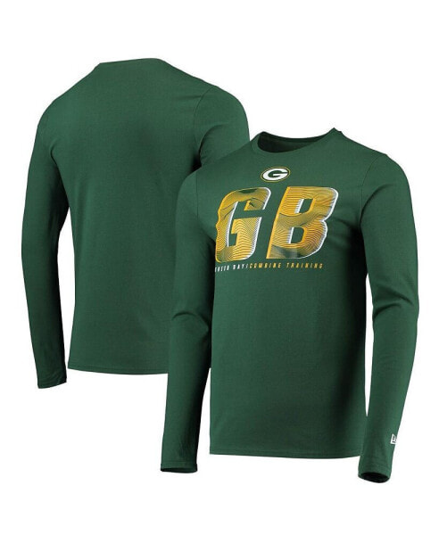 Men's Green Green Bay Packers Combine Authentic Static Abbreviation Long Sleeve T-shirt