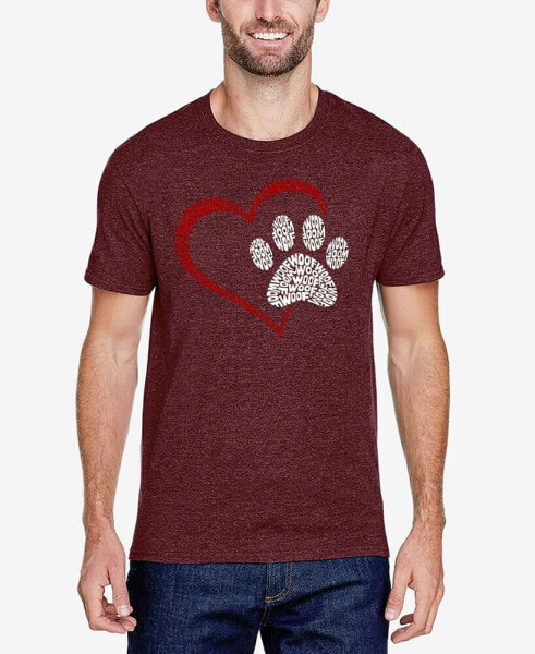 Paw Heart - Men's Premium Blend Word Art T-Shirt