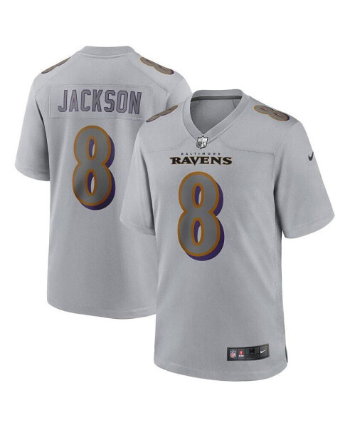 Men's Lamar Jackson Gray Baltimore Ravens Atmosphere Fashion Game Jersey