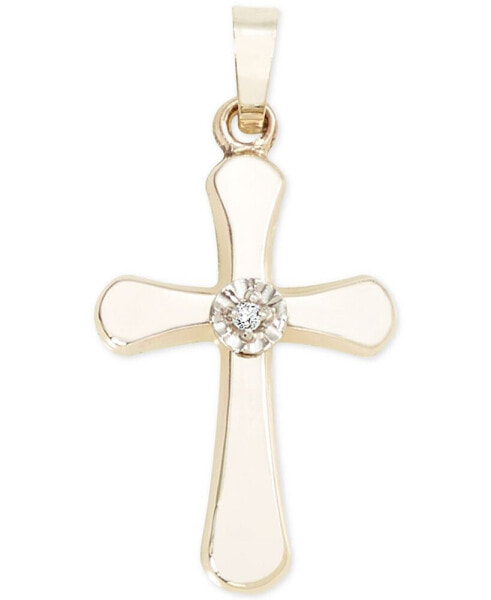 Macy's diamond Accent Cross in 14k Gold