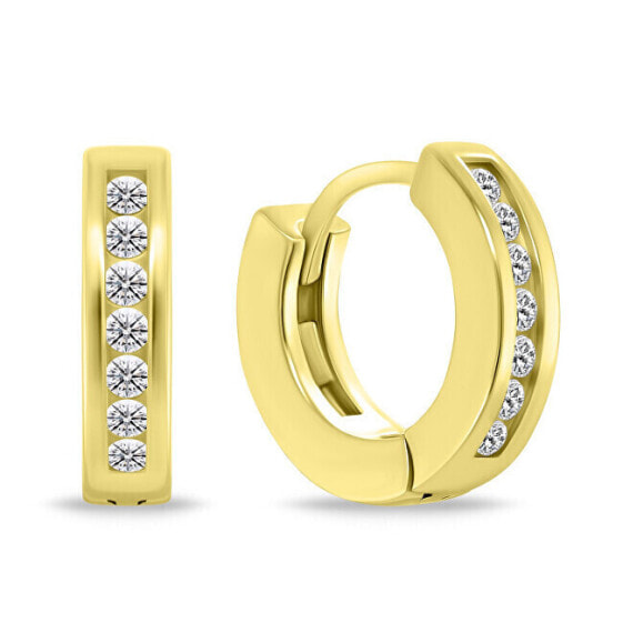 Elegant gold-plated rings with zircons EA775Y