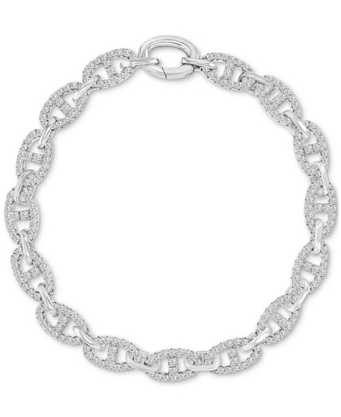 Cubic Zirconia Pavé Mariner Link Chain Bracelet