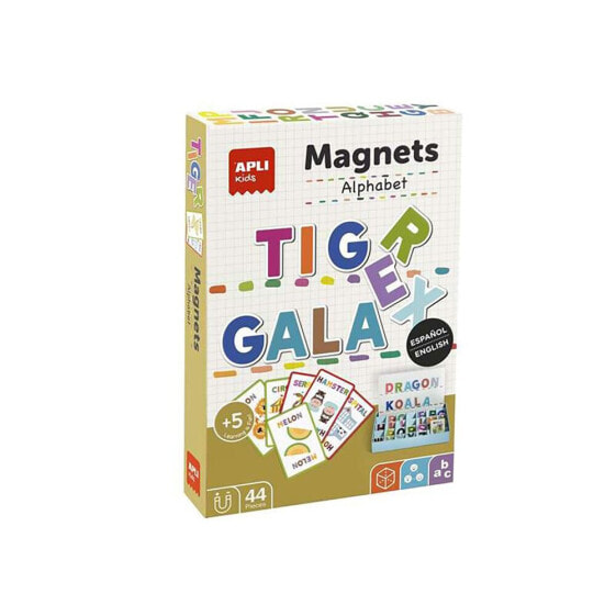 APLI Magnetic The Bilingual Alphabet With 44 Pieces game