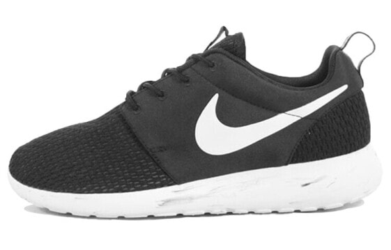 Nike Roshe Run 休闲 低帮 跑步鞋 男款 黑白色 / Кроссовки Nike Roshe Run 669985-001