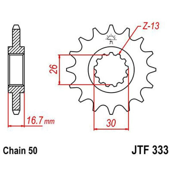 JT SPROCKETS 530 JTF333.14 Steel front sprocket