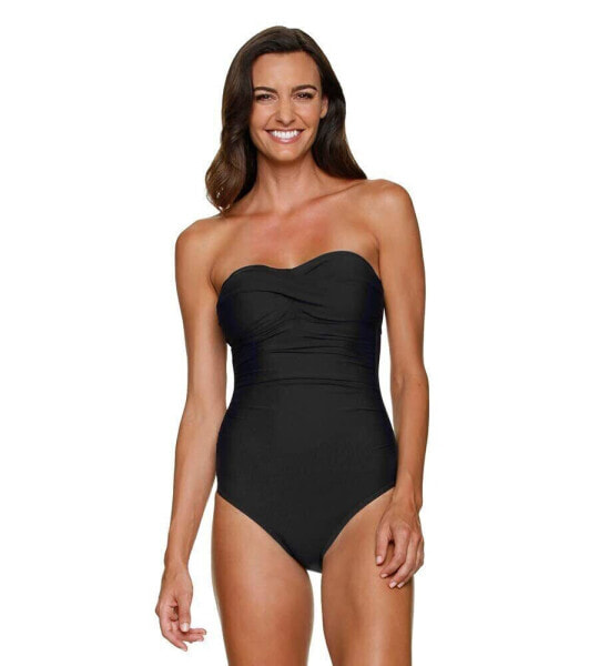 Helen Jon 294312 Twist Bandeau One-Piece Black XL