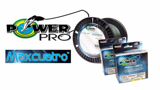 PowerPro Maxcuatro Spectra Fishing Braided Fishing Line | 500 Yards | Free Ship