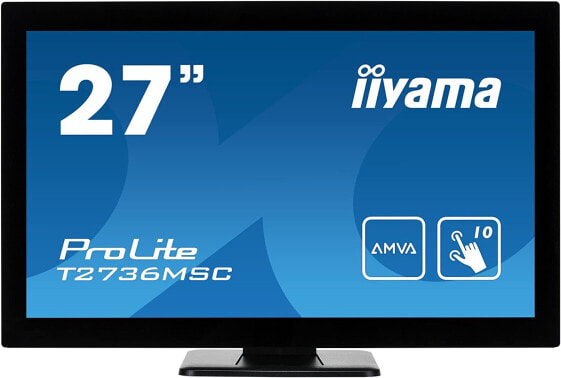 Liyama ProLite LED Monitor, Full HD 10 Point Multitouch Capacitive (VGA, DVI, HDMI, USB3.0), Black, Black 24 Inch