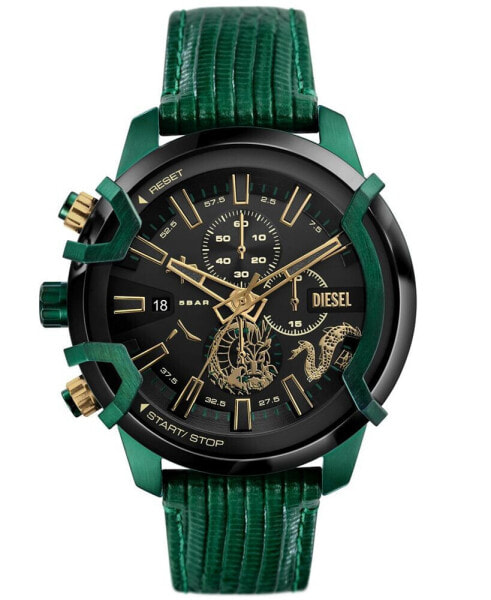 Часы Diesel Griffed Green Leather Watch