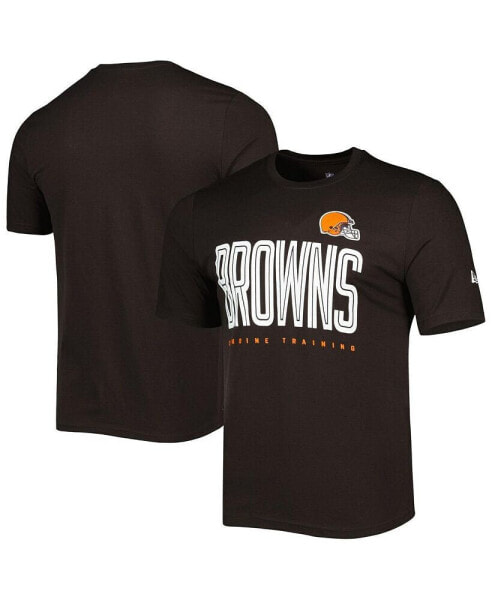 Men's Brown Cleveland Browns Combine Authentic Training Huddle Up T-shirt