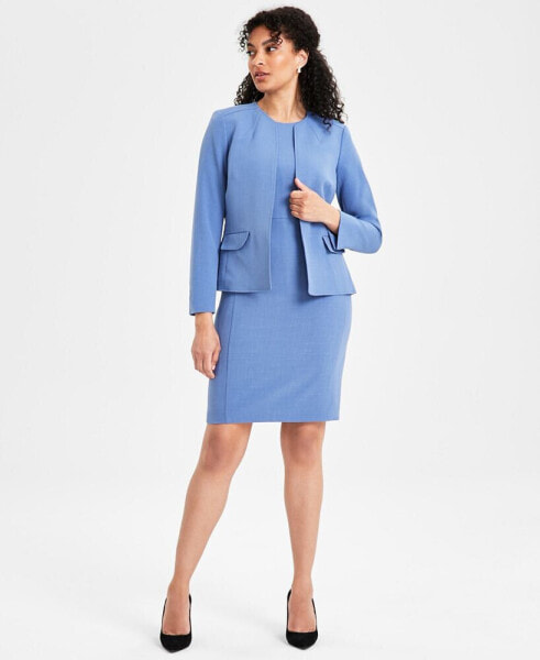 Women's Collarless Open-Front Blazer