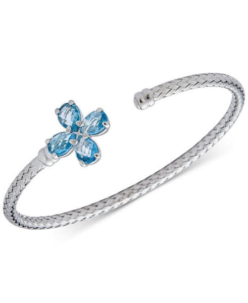 Браслет Macy's Blue Topaz Clover Cuff