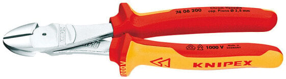 KNIPEX 74 06 200 - Diagonal-cutting pliers - Chromium-vanadium steel - Plastic - Red/Orange - 20 cm - 308 g