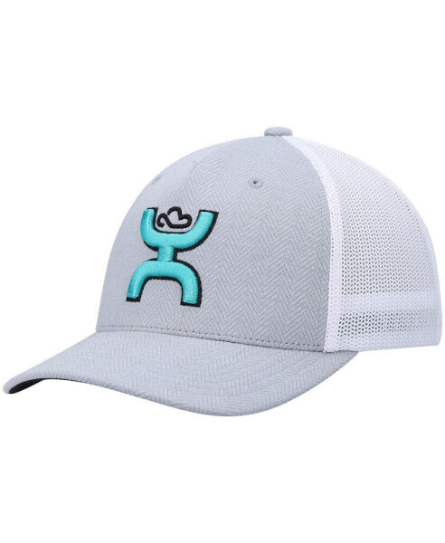 Men's Gray, White Coach Flex Hat