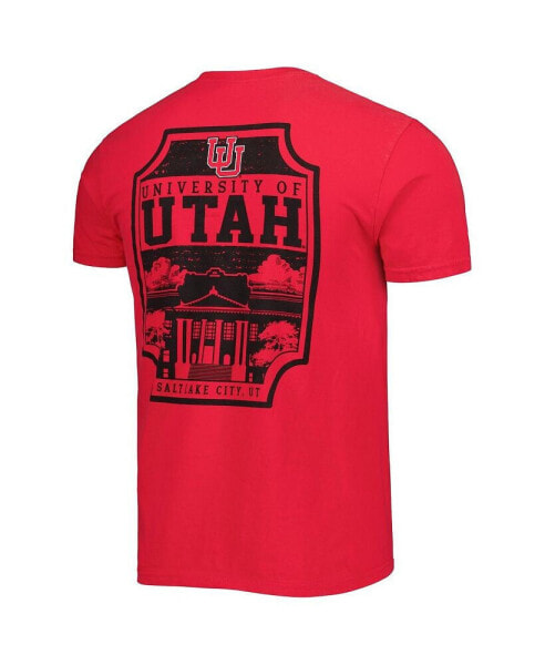 Men's Red Utah Utes Logo Campus Icon T-shirt