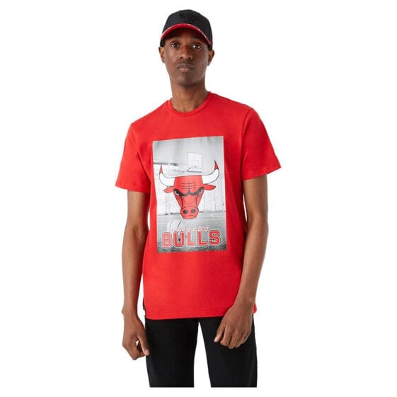 Футболка New Era NBA Photographic Chicago Bulls Красная