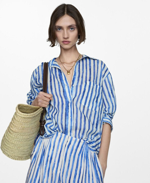 Women's Cotton Striped Shirt