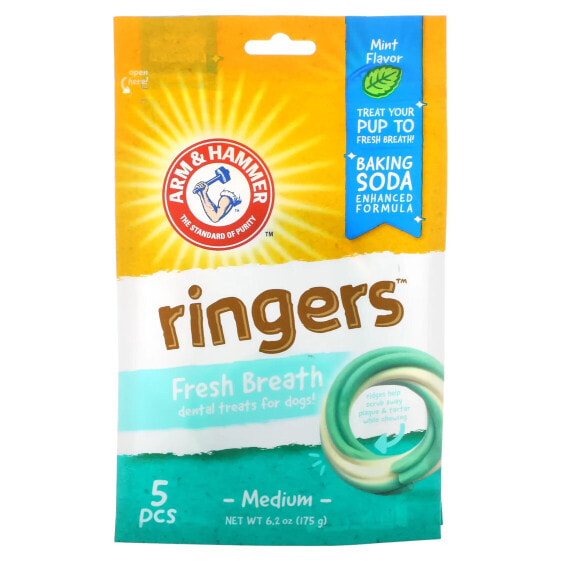 Зубные лакомства для собак Arm & Hammer Twisters, Средние, Мятные, 8 шт.