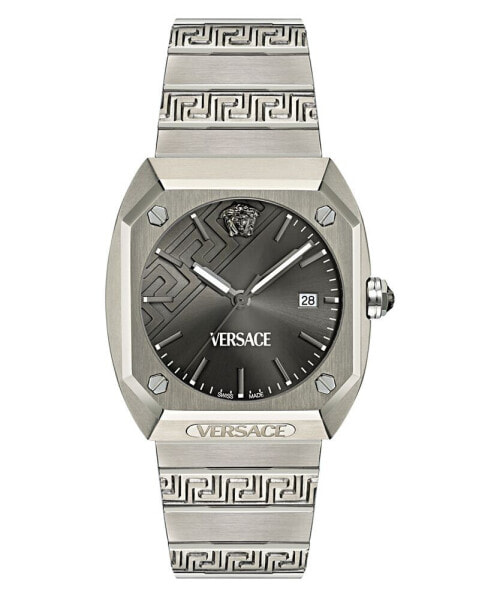 Men's Swiss Gray Titanium Bracelet Watch 44mm