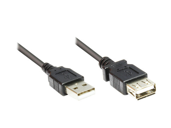 Good Connections 2511-OF01S - 0.15 m - USB A - USB A - USB 2.0 - Male/Female - Black