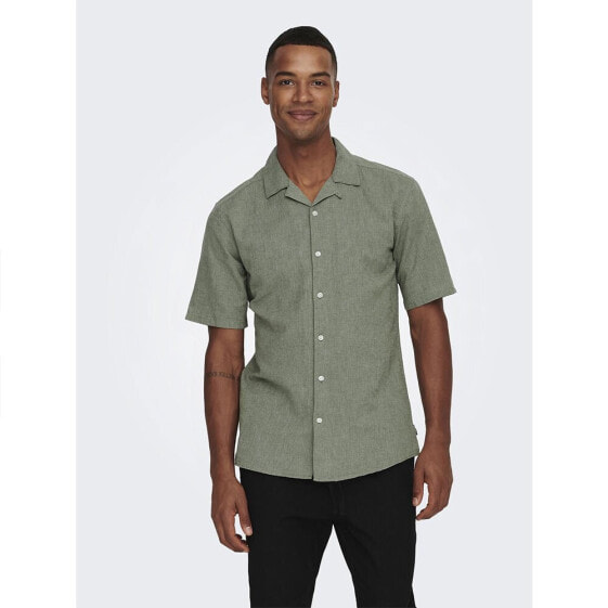 ONLY & SONS Caiden Solid Resort short sleeve shirt