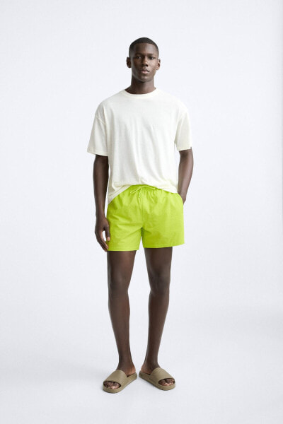 REGULAR TEXTURED SWIMMING TRUNKS