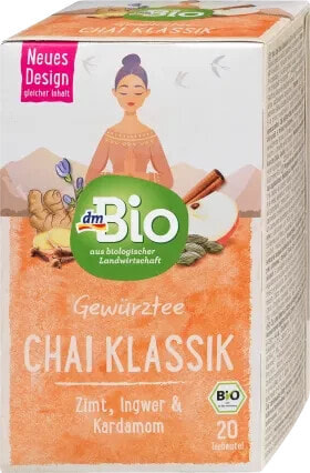 Gewürztee "Chai Klassik" mit Zimt, Ingwer & Kardamom (20 Beutel), 40 g