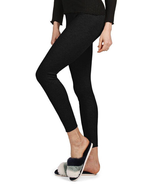 Women's 100% Cotton Pointelle Rib Knit Seamless Leggings