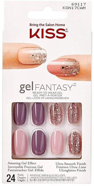 Selbstklebende Nägel 24 St. - Kiss Gel Fantasy Ready To Wear Gel 69117