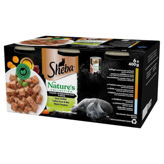 SHEBA Mixed flavours kit 400g wet food for cat