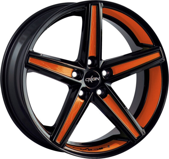 Колесный диск литой Oxigin 18 Concave black foil orange 8.5x18 ET35 - LK5/100 ML63.4