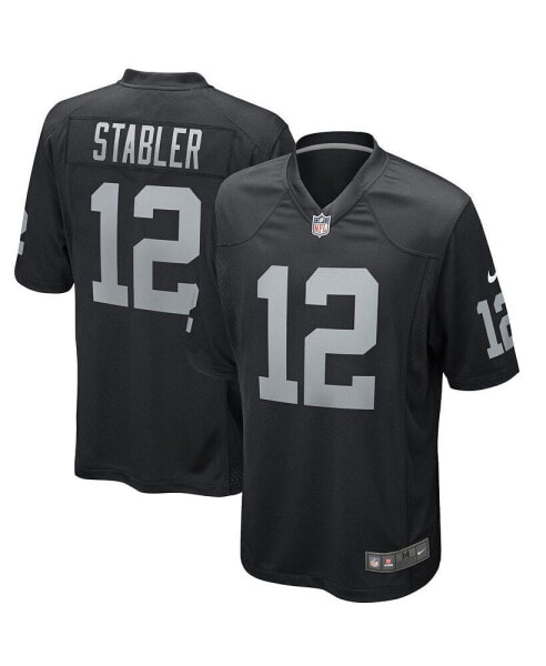 Men's Ken Stabler Black Las Vegas Raiders Game Retired Player Jersey