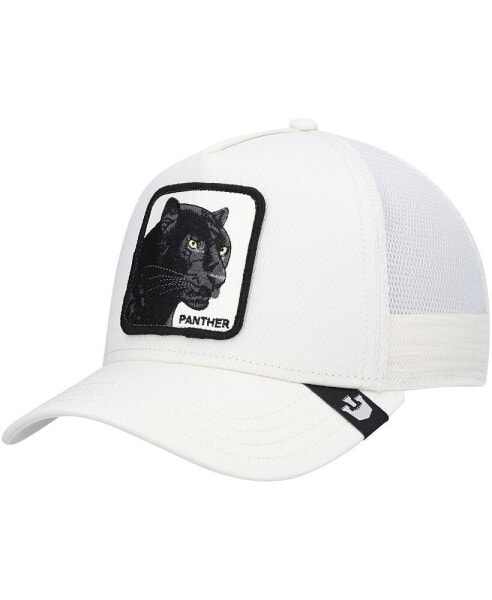 Men's White The Panther Trucker Adjustable Hat