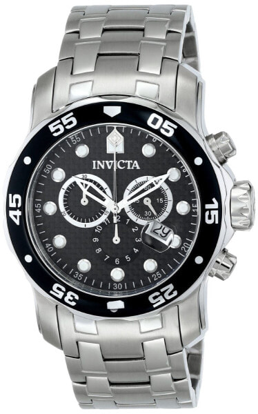 Invicta Men's 17082 Pro Diver Analog Display Swiss Quartz Silver Watch