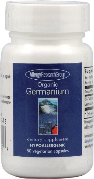 Allergy Research Group Organic Germanium Органический германий  50 вегетарианских капсул